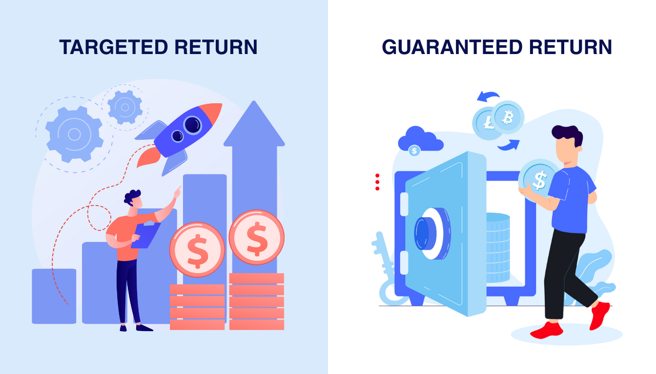 Illustration about investment returns